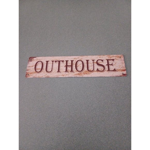 Outhouse Retro Vintage Tin Sign 4 X 16 - Picture 1 of 2
